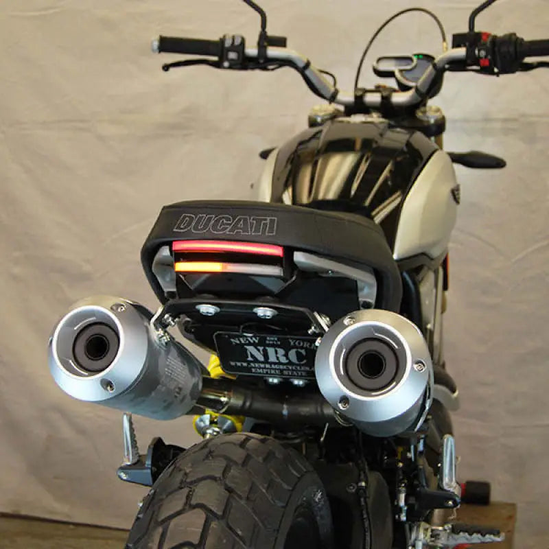 Ducati Scrambler rear view with Rage Cycles S1100-FE-T Fender Eliminator from New Rage Cycles