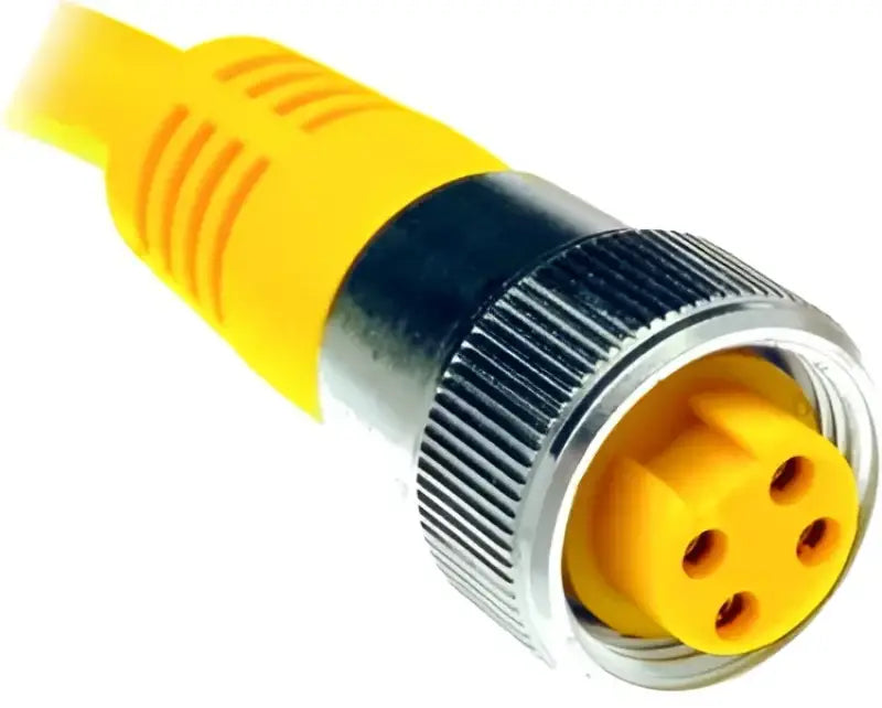 Yellow four-pin circular connector on NM4P-01 Maretron Mini Power Cord 1M for mini power