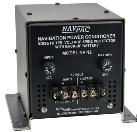 Black navigation power conditioner for 12V start power stabilizer and start power stabilizer systems
