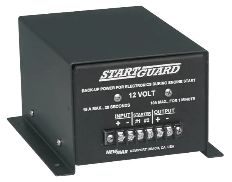 Black Startguard backup power unit for Newmar Start Guard 12 Volt 20 Amp system