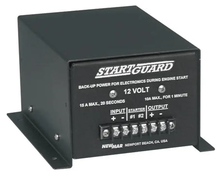 Black Startguard backup power unit for Newmar Start Guard 12 Volt 20 Amp system
