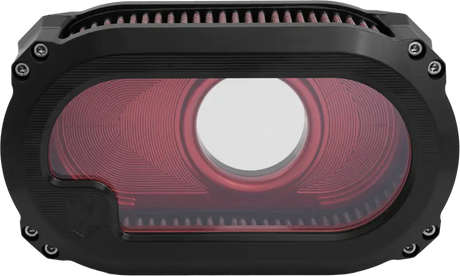 NXT-01BR Kens Factory Nxt Lvl M8 Air Cleaner W/Glass Black W/Red - RV and Auto Parts