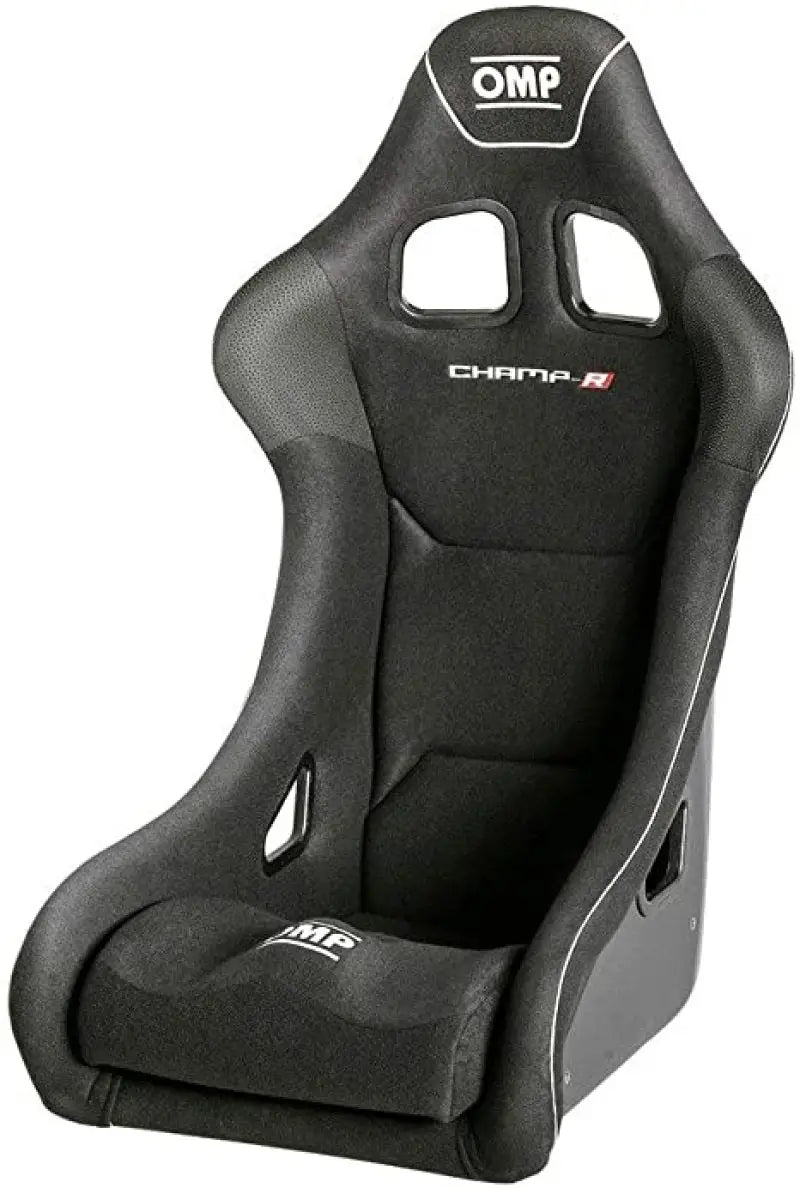 OMP Champ-R Series Seat in black for enhanced racing performance and comfort.