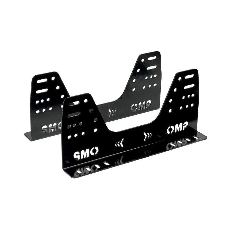 Black metal seat mounting brackets for OMP Steel Brackets 3mm, steel brackets style