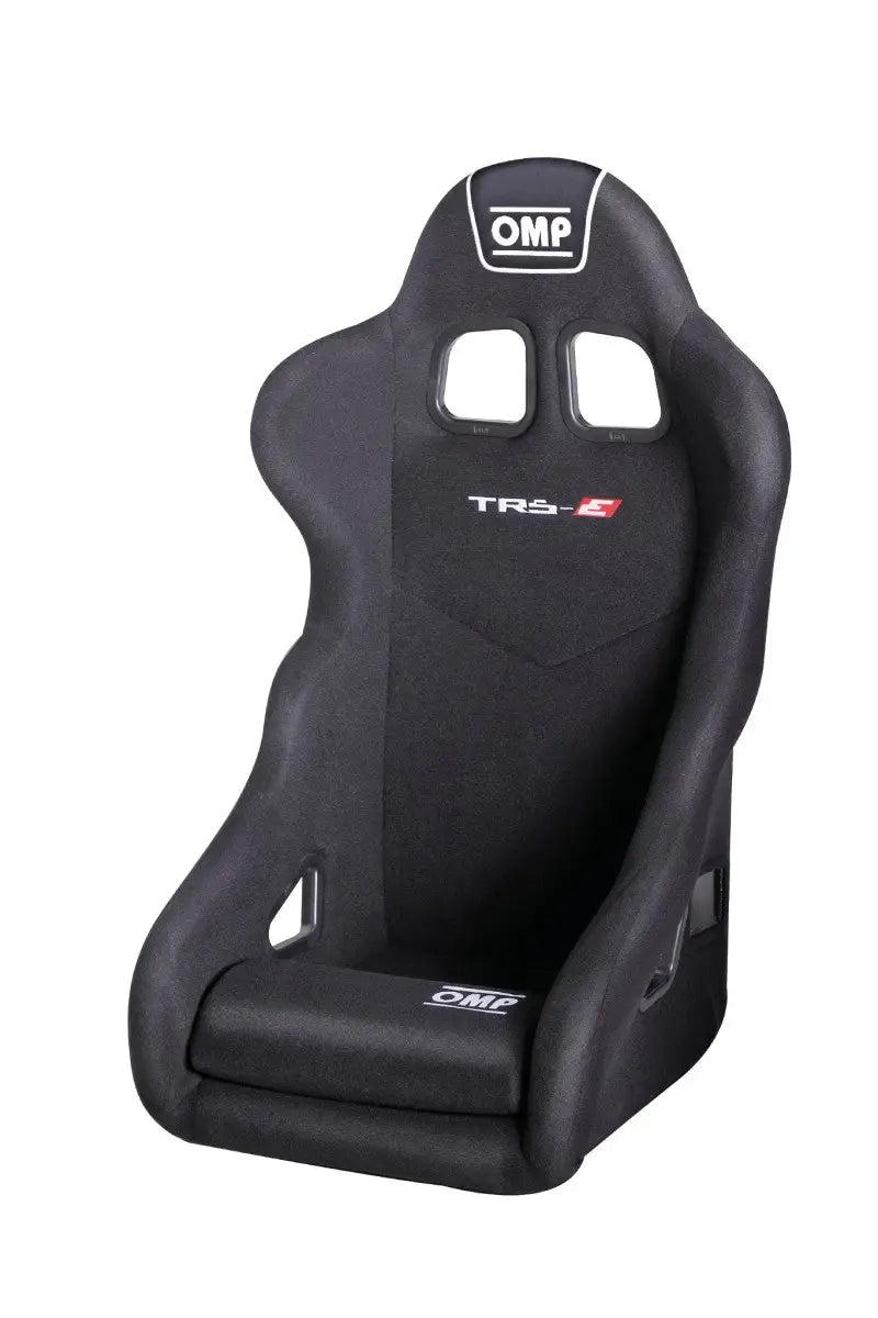 OMP TRS Series-E Series Seat - Black racing seat for high-performance vehicles, featuring ergonomic design and premium materials.