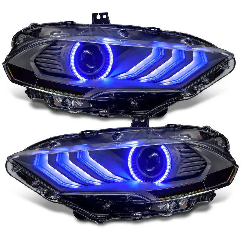 Oracle Lighting 18-23 Ford Mustang Dynamic ColorSHIFT LED Headlights - Black Series - Truck & Automotive