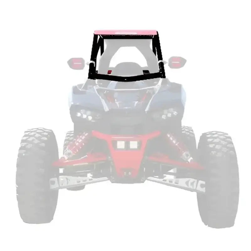 Black and red off-road utility vehicle with P186C036 Pro Armor Solo Cage Raw