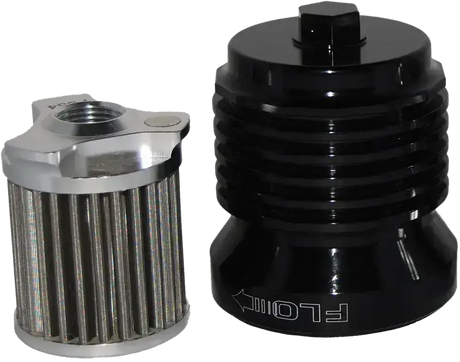 PCS4B Flo Reusable Steel Oil Filter Hd Black
