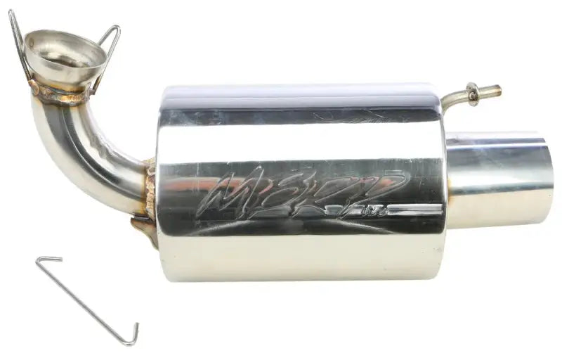 Polished stainless steel Performance Exhaust Standard Series muffler for high-performance exhaust systems