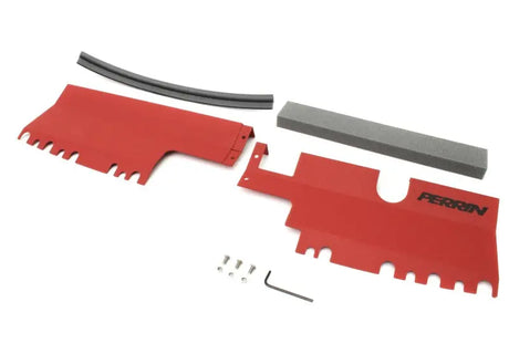 Perrin 15-21 WRX/STI Radiator Shroud (Without OEM Intake Scoop) - Red - Cooling