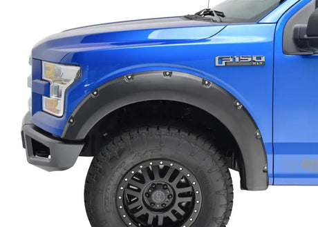 Blue Ford F-150 with TrailFX Fender Flares set for rugged truck look
