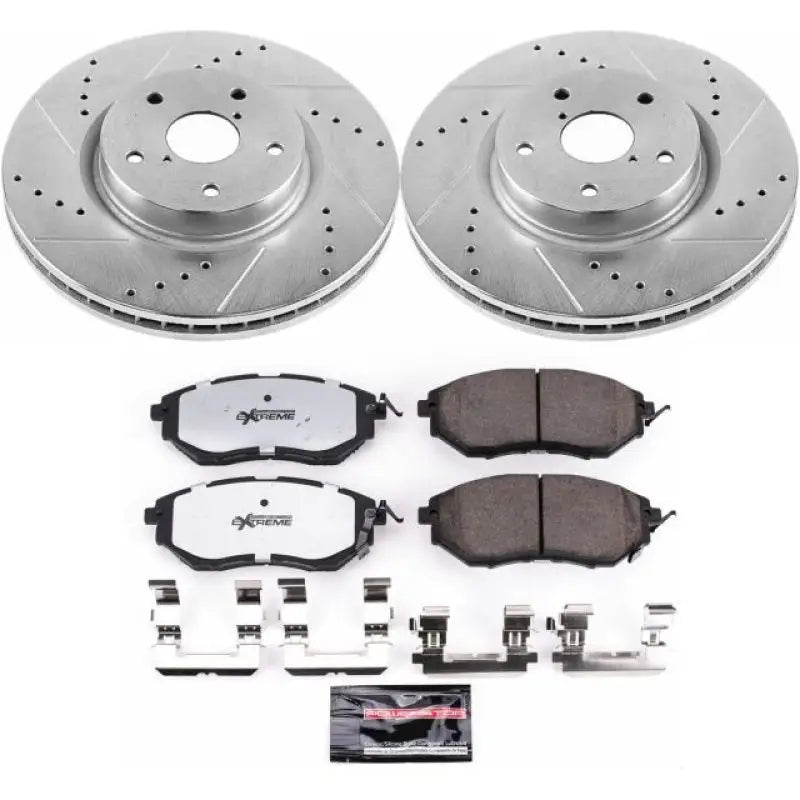 Power Stop 06-07 Subaru B9 Tribeca Front Z26 Street Warrior Brake Kit - Truck & Automotive