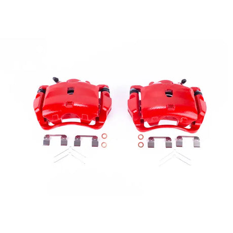 Power Stop 13-15 Acura ILX Front Red Calipers w/Brackets - Pair - S2916