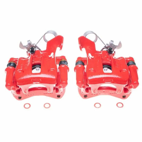 Power Stop 96-01 Audi A4 Quattro Rear Red Calipers - Pair - Truck & Automotive