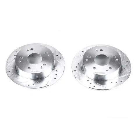 Power Stop 97-98 Acura Integra Rear Evolution Drilled & Slotted Rotors - Pair - Truck Automotive