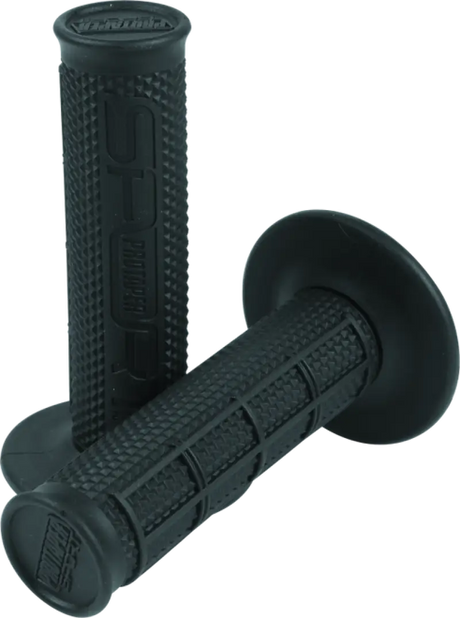 Black textured waffle grips for a sleek black riding experience on ProTaper 1/2 Waffle Grips