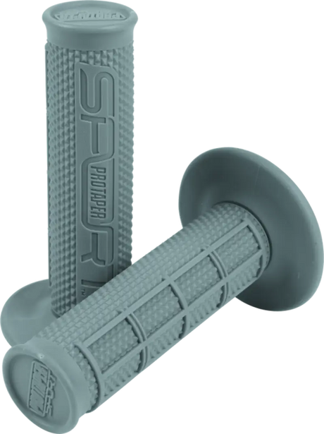 ProTaper 1/2 Waffle Grips in stylish grey color for motorcycle handlebars