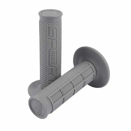 Gray motorcycle handlebar grips with stylish grey waffle grips for a cool look
