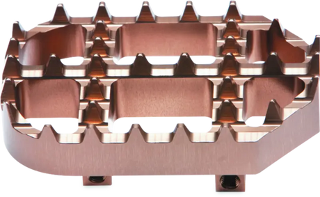 Copper-colored metal protaper footpeg cleat for durable protaper footpeg cleat kit upgrade
