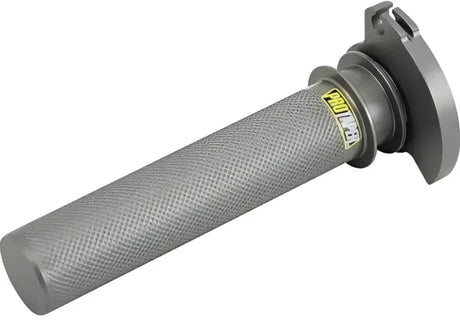 Gray knurled Honda CR85 aluminum throttle tube for easy grip and smooth throttle control