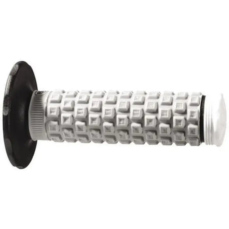 White textured handlebar grip on ProTaper Pillow Large Flange ATV grips in white gray black