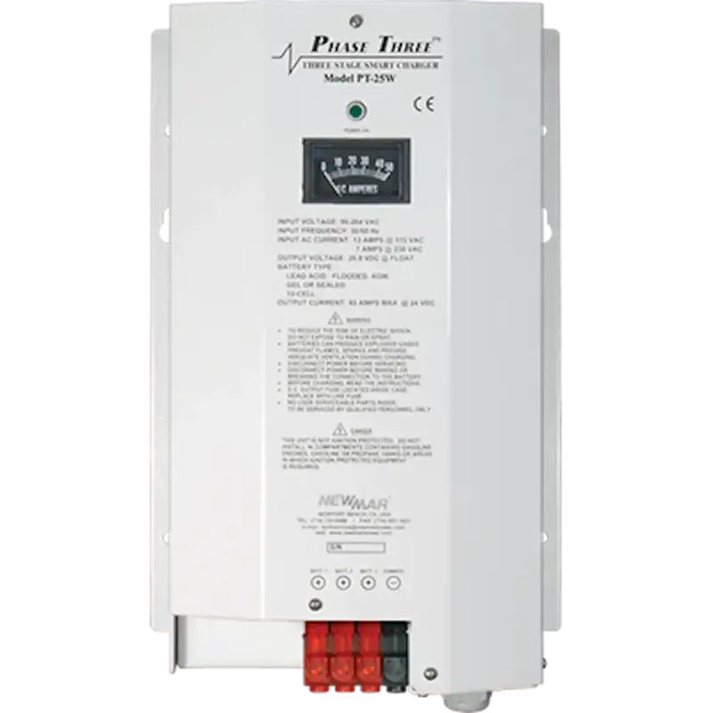 PT-25W Newmar Battery Charger Phase 3 12V 25A 3 Bank for RV, Automotive, Powersports, off-road, marine applications, truck accessories, interior, truck bed, RV parts, RV Power Generation Solar Generators Converters, AVADA - Best Sellers, Must Haves