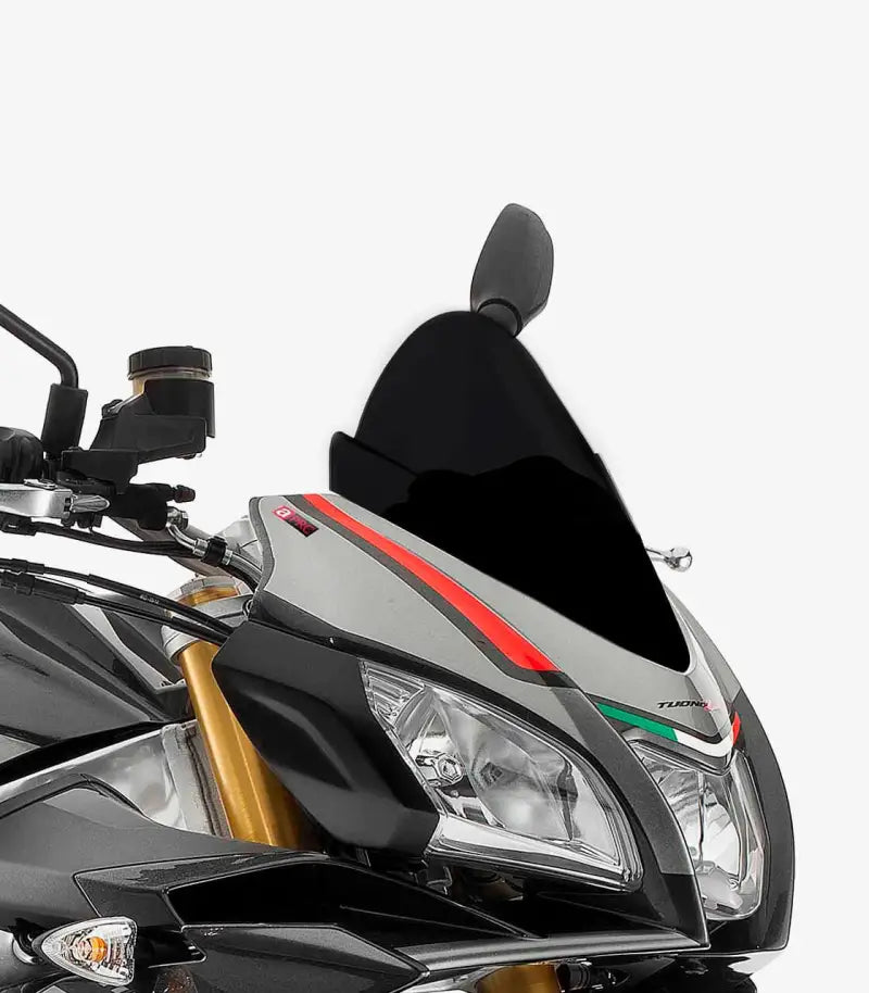 Motorcycle front fairing with Puig 7615N Windscreen Racing Black for sleek look
