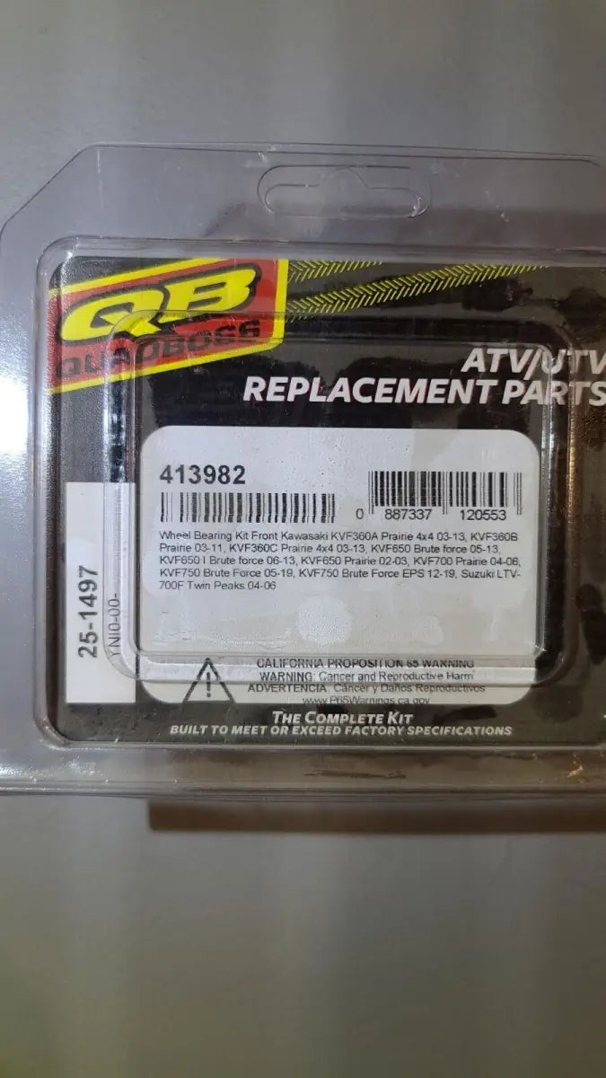 QuadBoss 03-13 Kawasaki KVF360A Prairie 4x4 Front ATV Wheel Bearing & Seal Kit - 413982 - Engine Components
