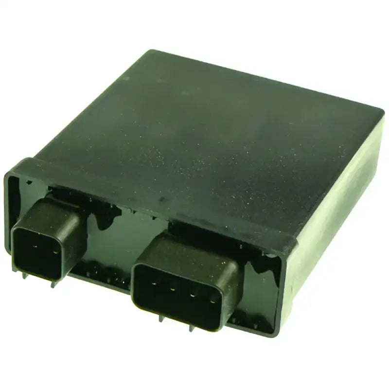 Black electronic control module with two connectors for Yamaha YFZ450 carburetor kit enhancing fuel efficiency
