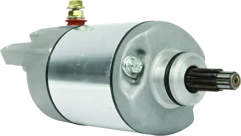 Silver electric motor with splined shaft for Honda TRX500FA motor starter replacement