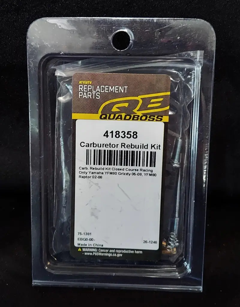 QuadBoss 05-08 Yamaha YFM80 Grizzly Carburetor Kit - 418358 - Fuel Delivery