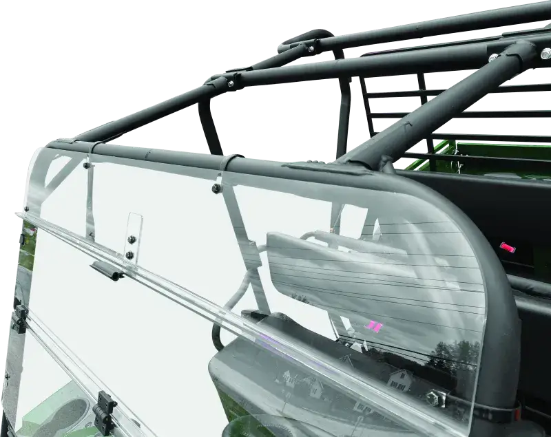 Clear rear windshield with black frame for Kawasaki KAF620M Mule 4010 4x4 Windbreak