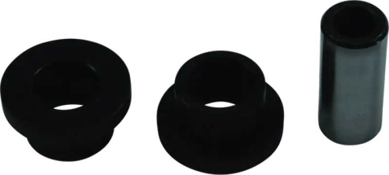 Black rubber bushings and metal sleeve in QuadBoss shock bearing assembly for Polaris RZR