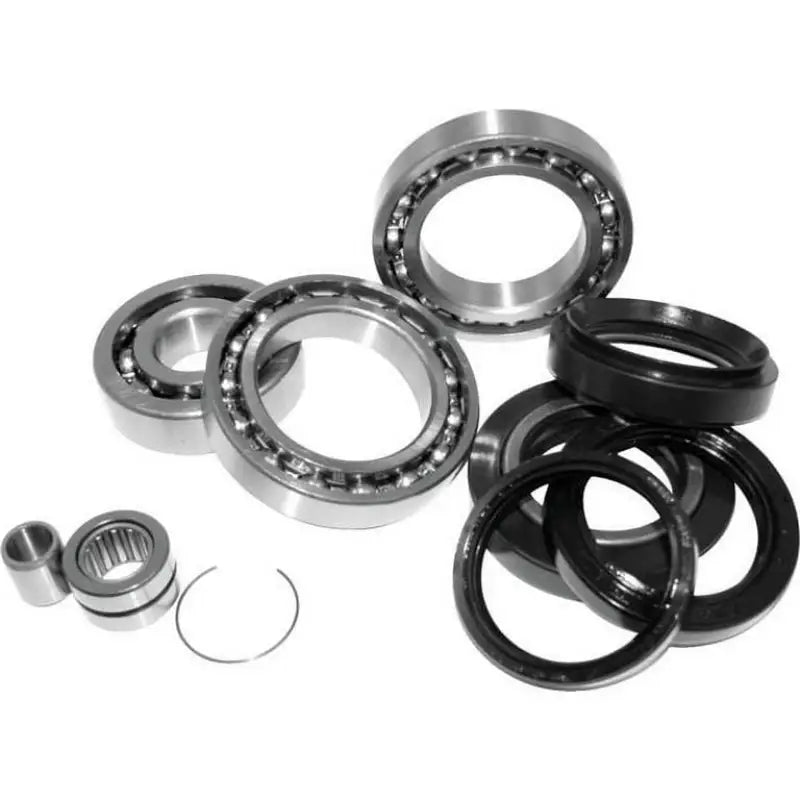 Metal ball bearings and black rubber seals for CFMoto Rancher rear differential repair