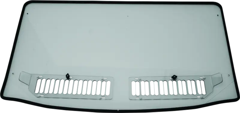 Vehicle windshield with vent covers for Polaris Ranger to reduce wind resistance