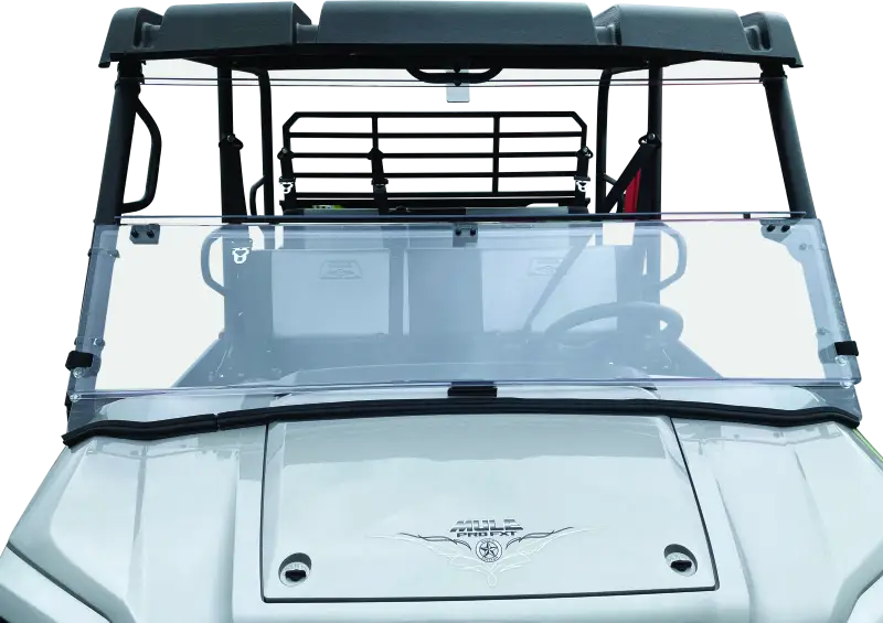 QuadBoss 16-22 Kawasaki KAF820 Mule Pro-DX Windbreak Folding Windshield - 375787 - Exterior Styling
