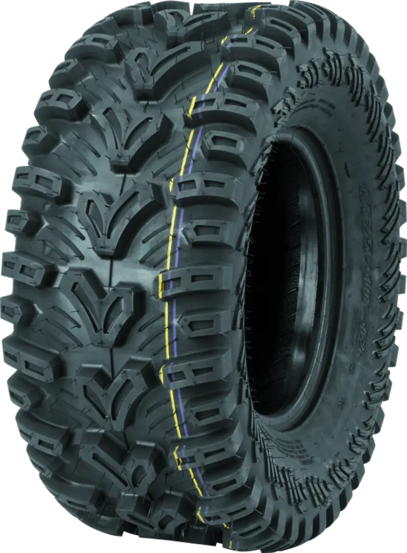QuadBoss QBT448 Utility Tire - 25x10-12 6-Ply, designed for durable off-road performance and superior traction on various terrains.
