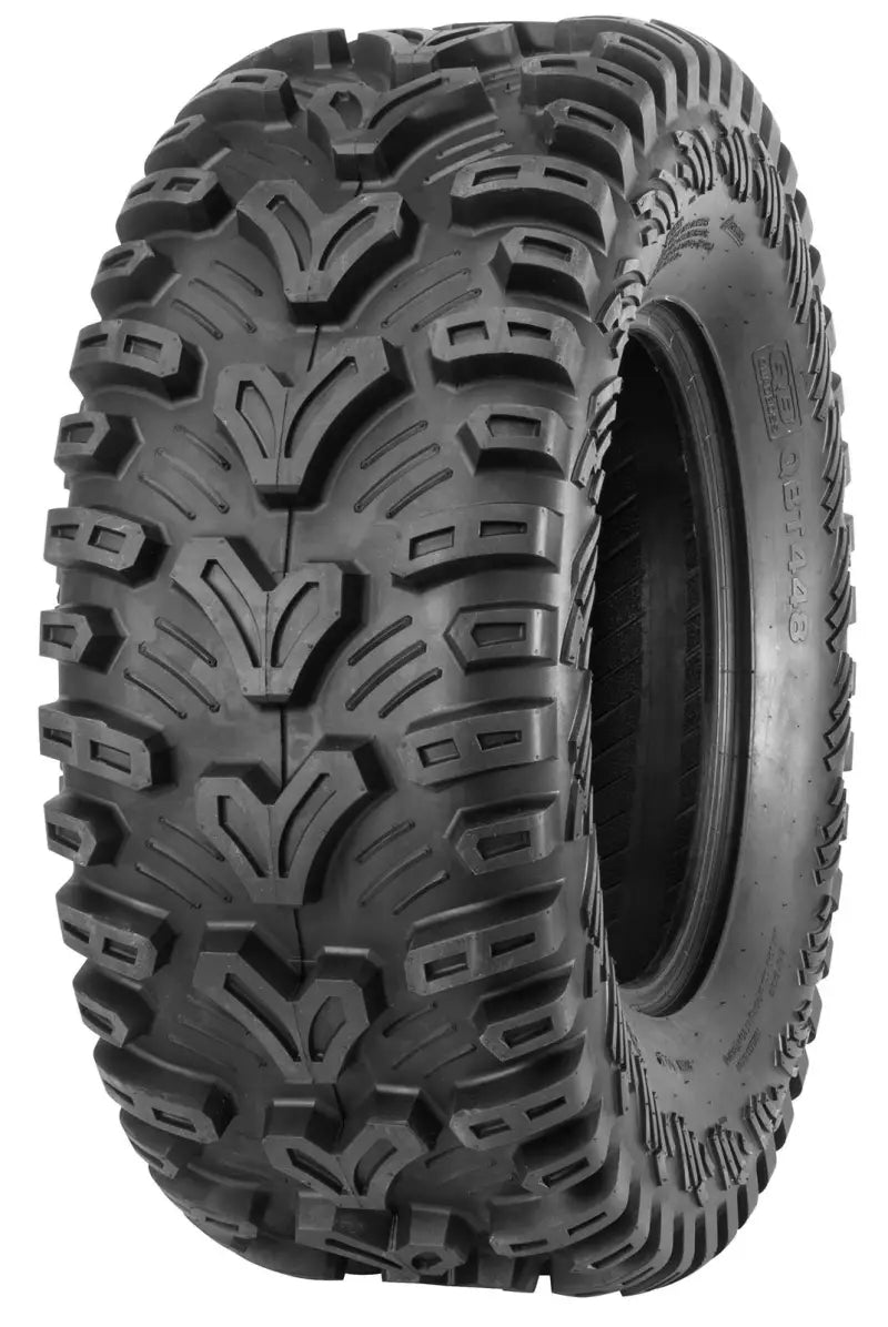 QuadBoss QBT448 Utility Tire 28x10-14 6Ply with aggressive tread pattern for exceptional traction and durability on various terrains.