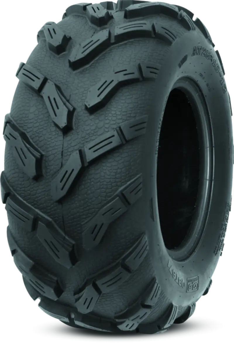 QuadBoss QBT671 Mud Tire - 25x10-12 6Ply - 608982 for ATVs and UTVs, offering durability and traction for off-road terrain.