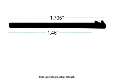 Black rubber seal with dimensions for R854081 BAL BULD SEAL Norco clip in wipe