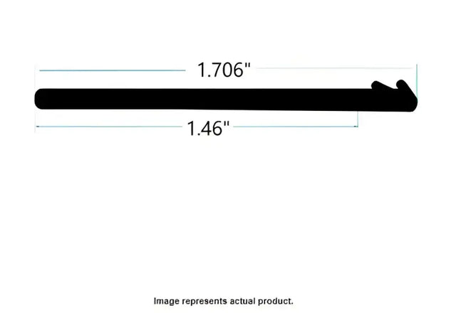 Black rubber seal with dimensions for R854081 BAL BULD SEAL Norco clip in wipe