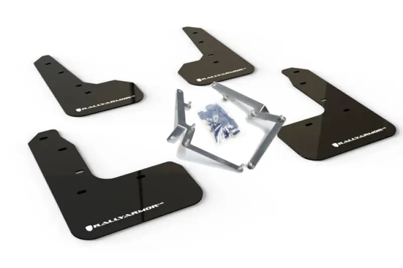 Rally Armor Rally Armor 17-19 Honda Civic Sport Touring UR Black Mud Flap w/ White Logo