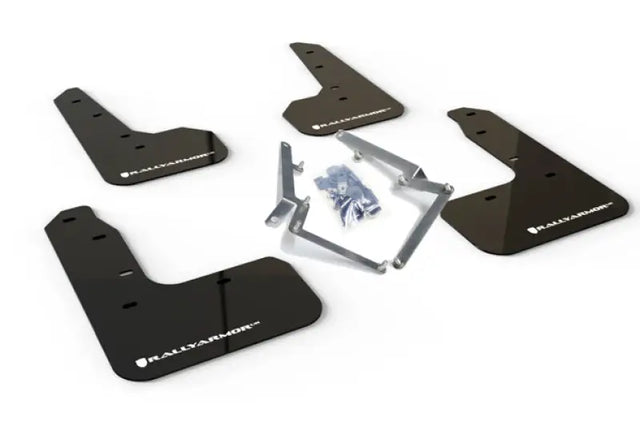 Rally Armor Rally Armor 17-19 Honda Civic Sport Touring UR Black Mud Flap w/ White Logo