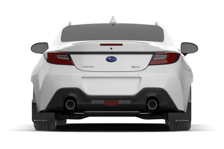 Rally Armor 2022 + Subaru BRZ / Toyota GR86 Black UR Mud Flap w/ White Logo - Body & Protection