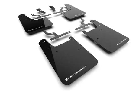 Black UR mud flaps with mounting hardware for Toyota Tundra by Rally Armor 2022+