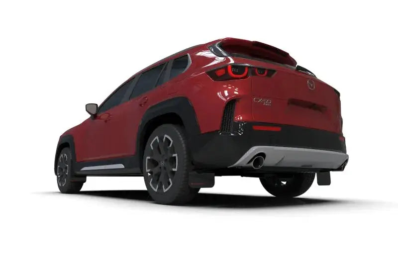 Rally Armor - 2024 Mazda CX-50 Black UR Mud Flap W/White Logo (Will Not Fit CX-5) - Body & Protection