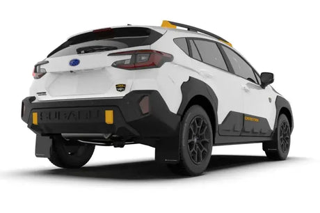 Rally Armor - 2024 Subaru Crosstrek (Wilderness Only) Black UR Mud Flap W/White Logo No Drilling Req - Body & Protection