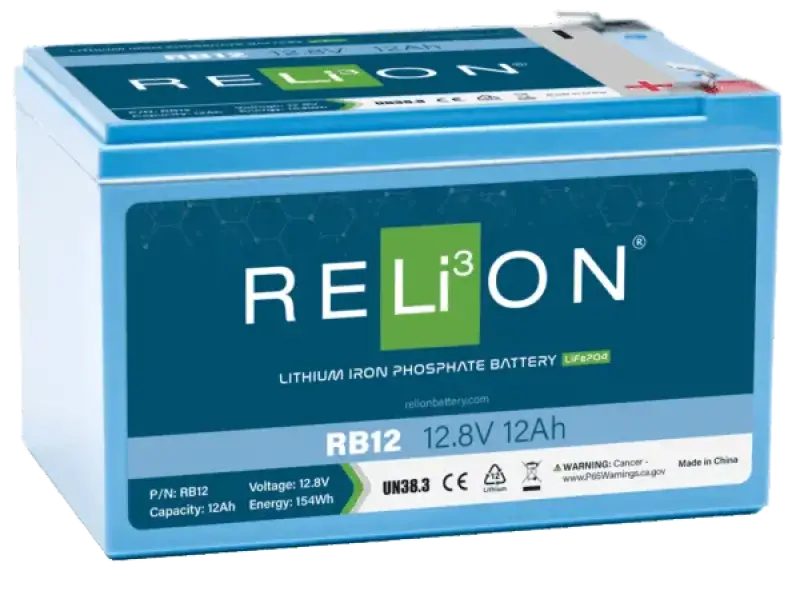 RB12 Relion 12.8V 12Ah F2 Terminal Lifepo4 - Battery