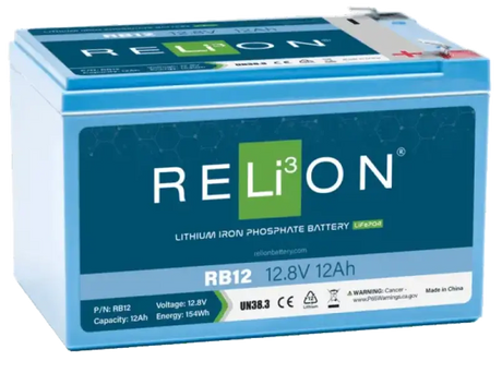 RB12 Relion 12.8V 12Ah F2 Terminal Lifepo4 - Battery