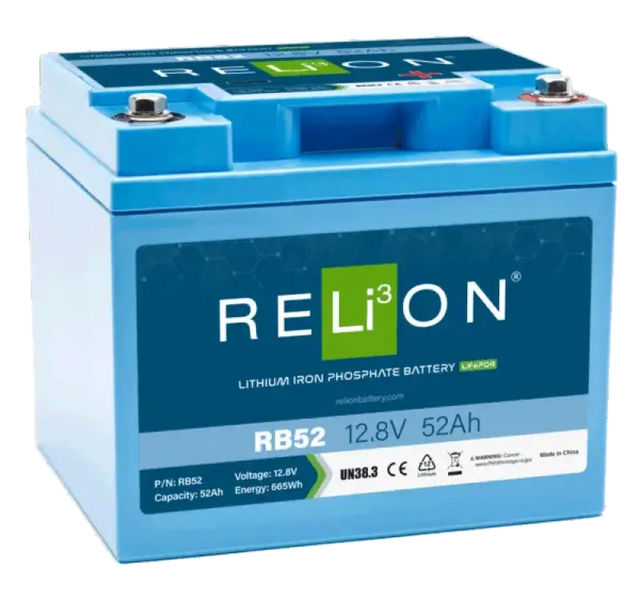 RB52 Relion 12.8V 52Ah 4Sc Lifepo4 - Battery